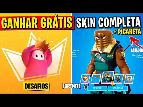 Batalha Coroada: obtenha recompensas em Fortnite, Fall Guys, e