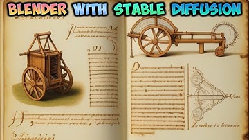Blender with Stable Diffusion XL Tutorial - Da Vinci style notebook - img2img