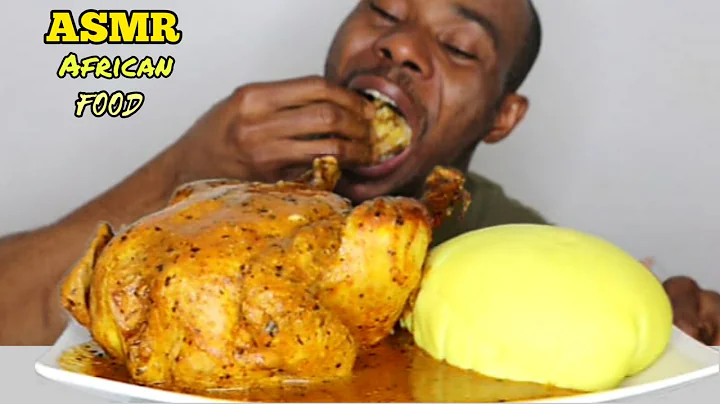 Eating Full Chicken With Ogbono Soup And Fufu | Speed Eating African Food Mukbang | Germany