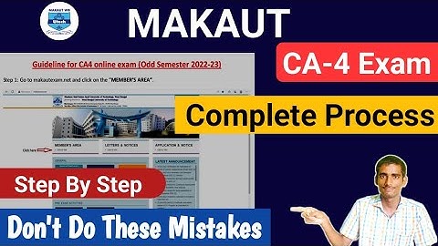 Makaut CA4  Examination | Complete Process | Step By Step 😇 #makaut_exam