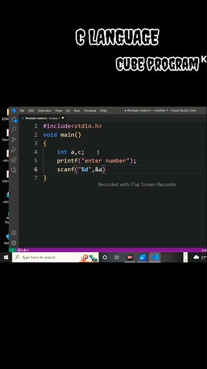 C Language Me Cube Program 👍👍 - YouTube