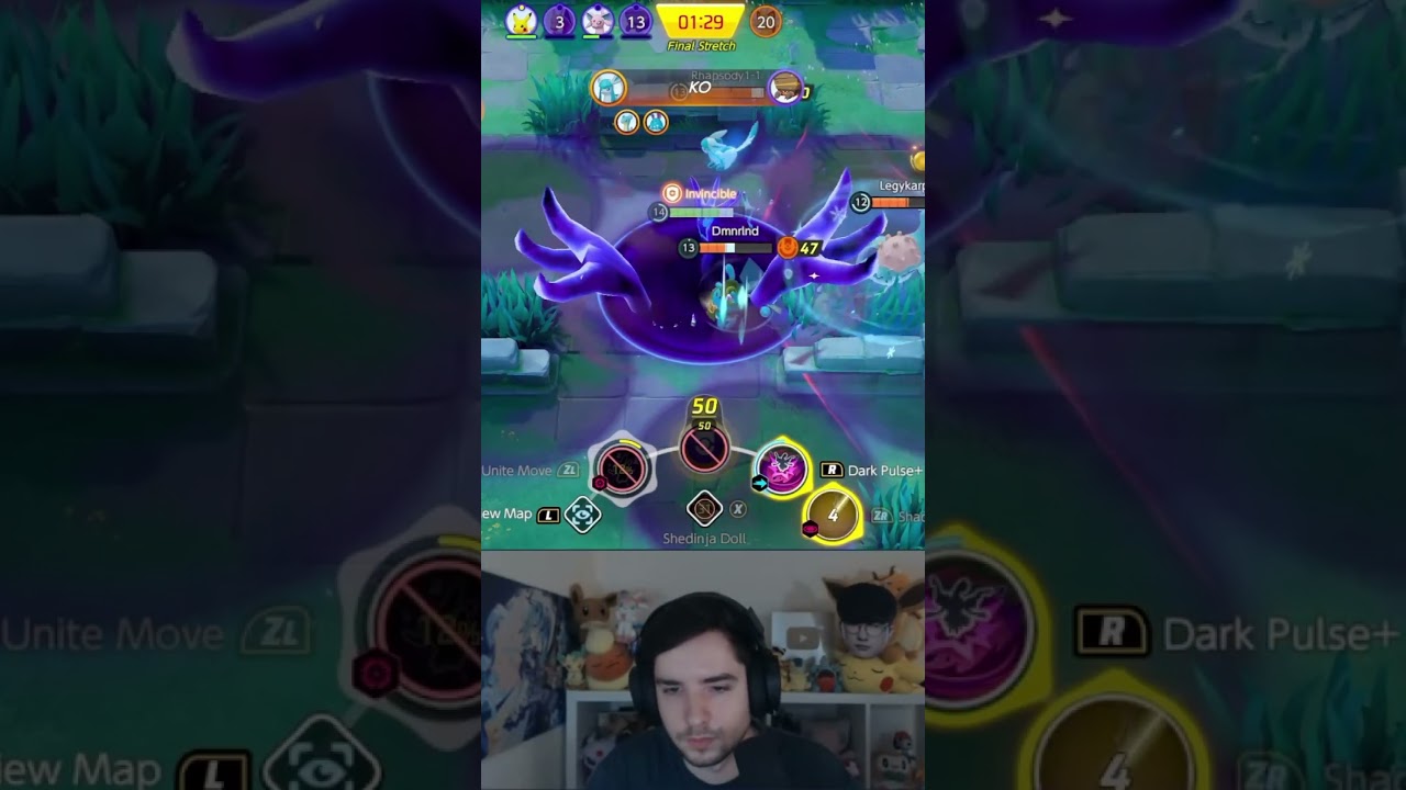 Clutch Dark Pulse DARKRAI 5 KO Wins the Game | Pokemon Unite