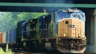 CSX Intermodal Train With 3 Power Units