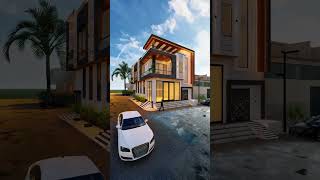 Modern House Front Elevation in Lumion #viral #3ddesign #lumion #elevation #ytshorts