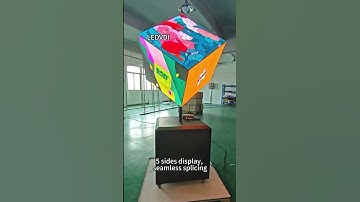magic cube led screen 5-sided display standing floor #indoorledscreen #digitalsignage #magicscreen