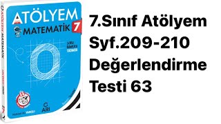 7Sinif Atölyem S209-210 Değerlendi̇rme Testi̇ 63