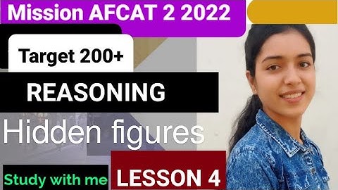 Reasoning LESSON 4||Hidden Figures||AFCAT 2 2022||By Surabhi..#afcatkitaiyaari