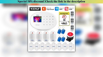 Unboxing KERUI Tuya Smart WIFI GSM Alarm System Works With Alexa Home Security Wireless 433Mhz Burg