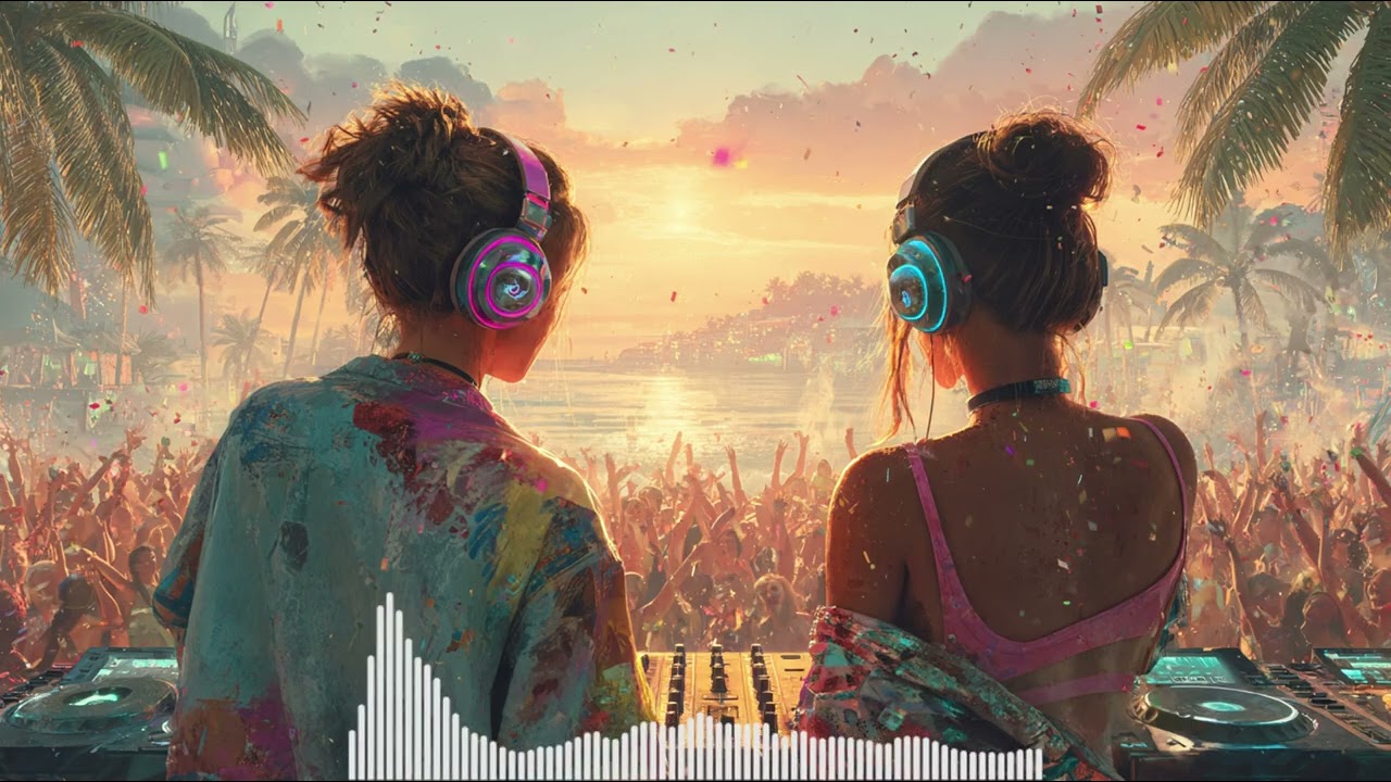 🔥 Dual DJ Showdown | Epic Neon Beach Rave 🎶🌴