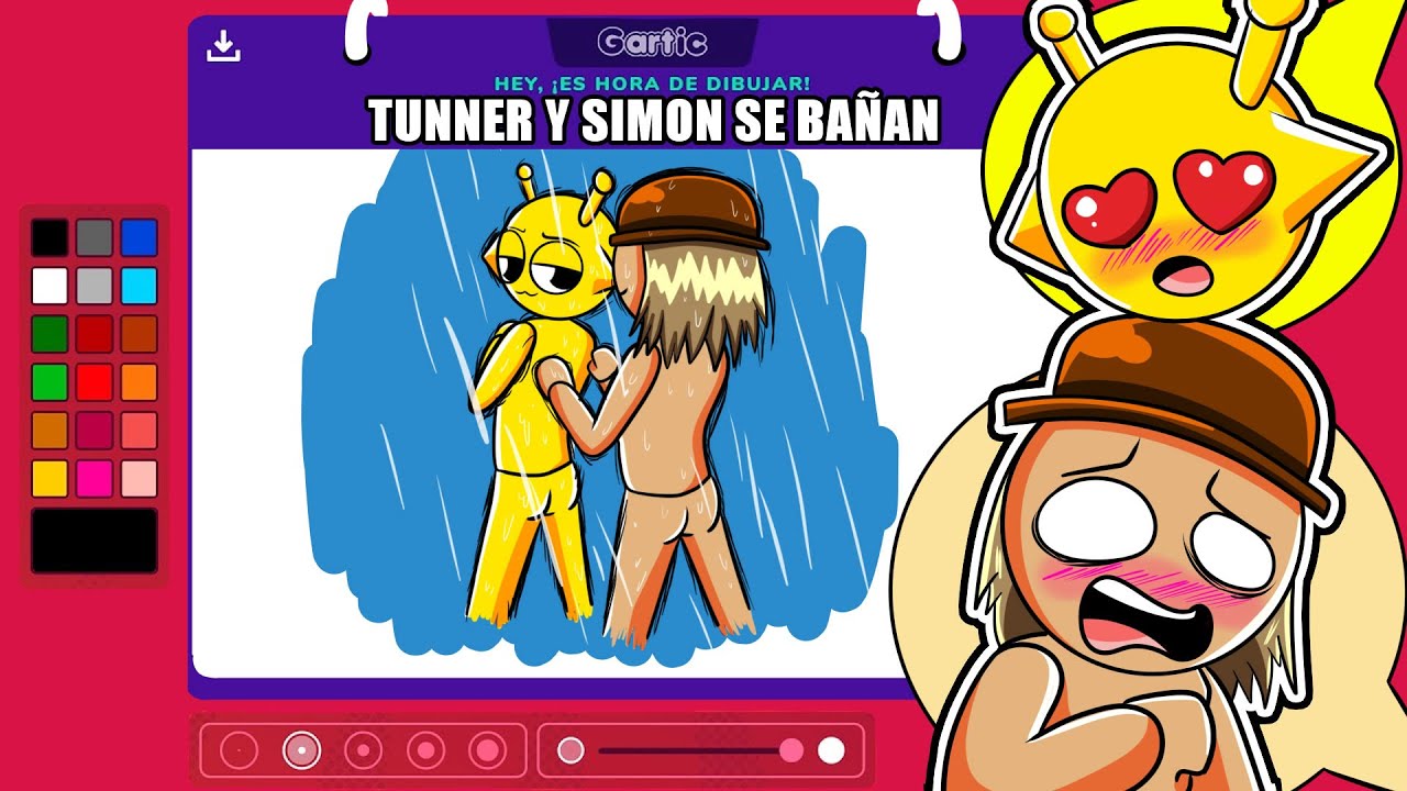 TUNNER Y SIMON SE BAÑAN JUNTOS 😨😱 GARTIC PHONE con SPRUNKIS (Sprunki)
