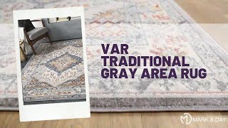Var Traditional Gray Area Rug