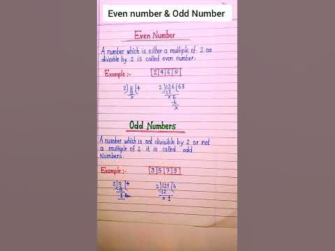 What is even number and Odd Number | even number kya hai | Odd Number ...