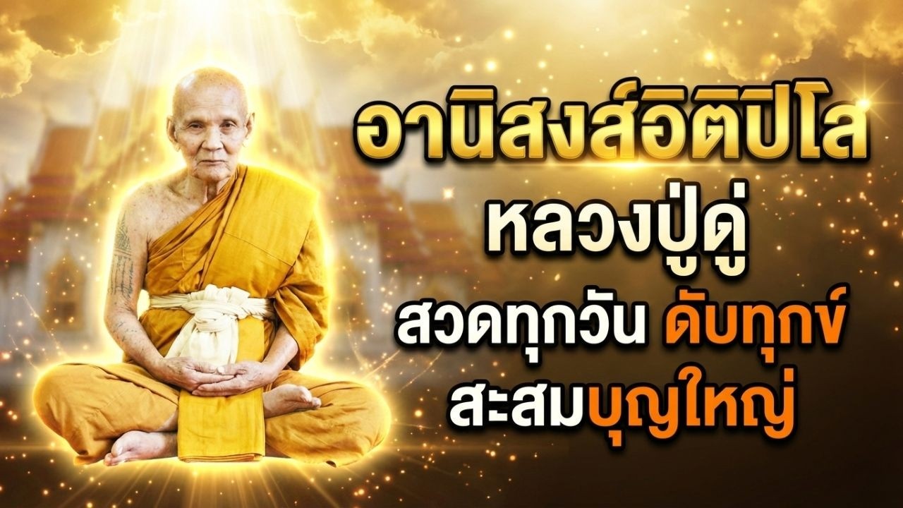 อานิสงส์อิติปิโส หลวงปู่ดู่ สวดทุกวันดับทุกข์ สะสมบุญใหญ่ #อิติปิโส #หลวงปู่ดู่