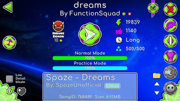 [2400th Demon / Insane Demon] Geometry dash - dreams by FunctionSquad