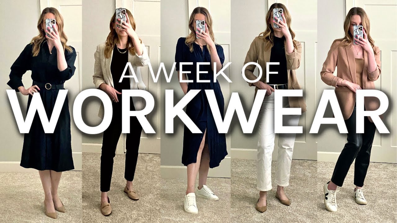 A Realistic Week of Work Outfits: Picking Out My Workwear - YouTube