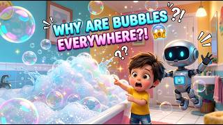 WHY Are Bubbles EVERYWHERE?! 😱🫧 | Milo & Robo Bath Time Science - Ep 17