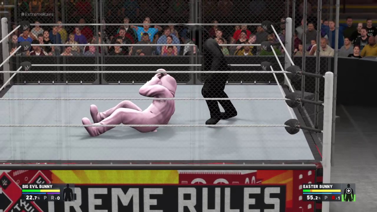 WWE 2K17 Evil Black Bunny vs Easter egg Bunny YouTube