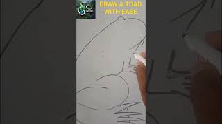 Drawing of a toad using guidelines #foryou #biologyislife #aquaticconcepts#toad#amphibians .