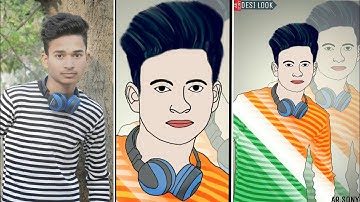 VECTOR ART IMAGE BY AUTODESK || CARTOON EDITING IN AUTODESK || PICSART MIXING 2018 || by DESI LOOK