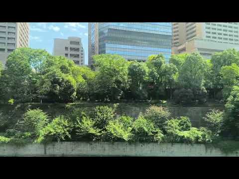 【中央線快速車窓】水道橋お茶の水東京駅🚊外堀の緑と秋葉原神田のビル群【富山旅行】Chūō Line Rapid