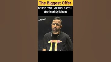 THE BIGGEST OFFER ON DSSSB TGT MATHS | MATHS BY ROHIT NAMA SIR | #dsssb #rohitnama