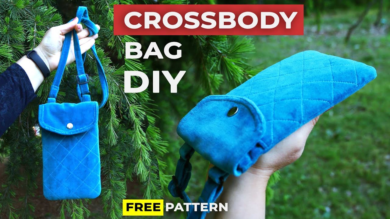 DIY Crossbody Bag // Small Cell Phone Pouch Tutorial + Free