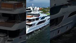 Benetti yacht 'Freedom' sailing in Fort Lauderdale canals