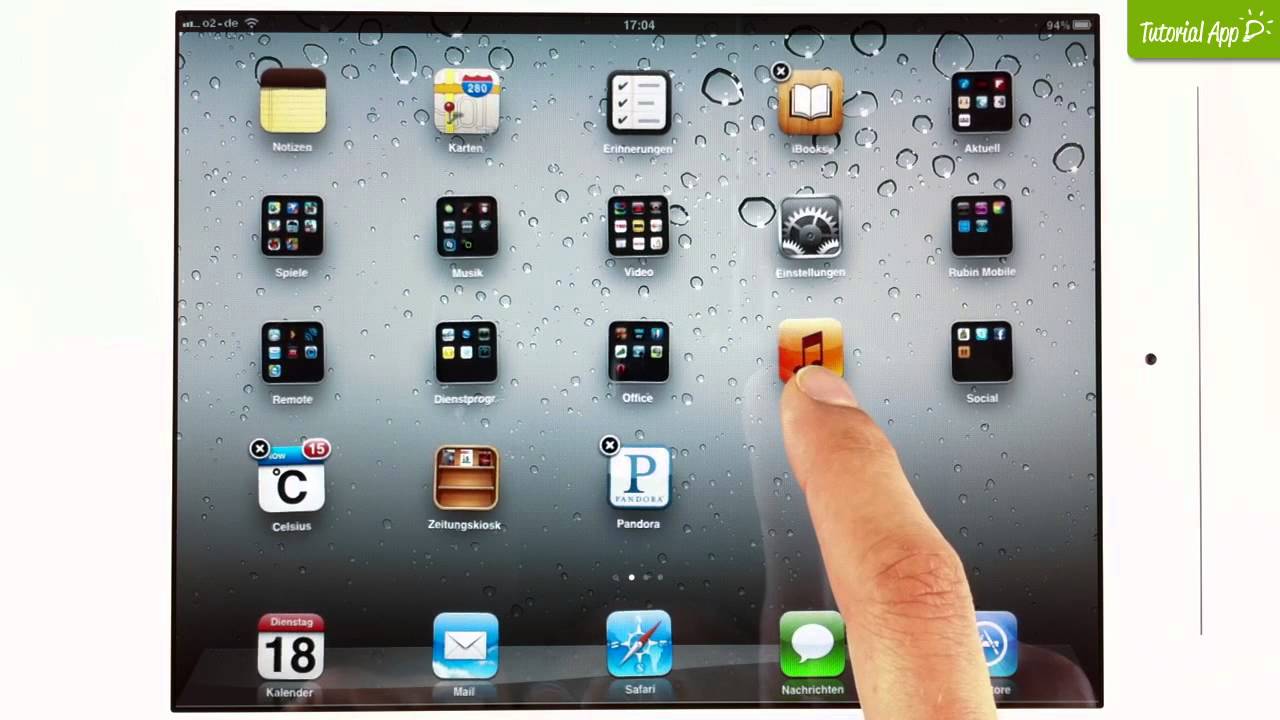 Ipad Tutorial Apps Loschen Ordner Erstellen Apps Ordner Youtube