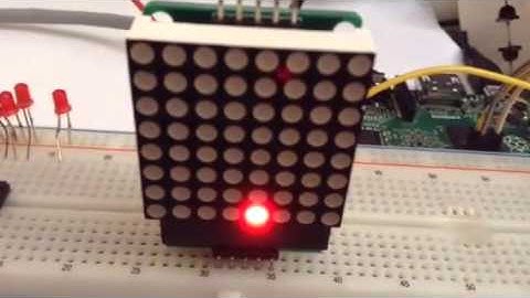 A Ball Reflection using 8x8 Dot Matrix on Raspberry Pi 2