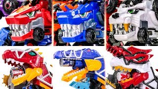 PowerRangers DinoForce TyrannoKing Brave Spino VS DinoCore Ultra DBuster Tyranno Cerato  Saber Trans