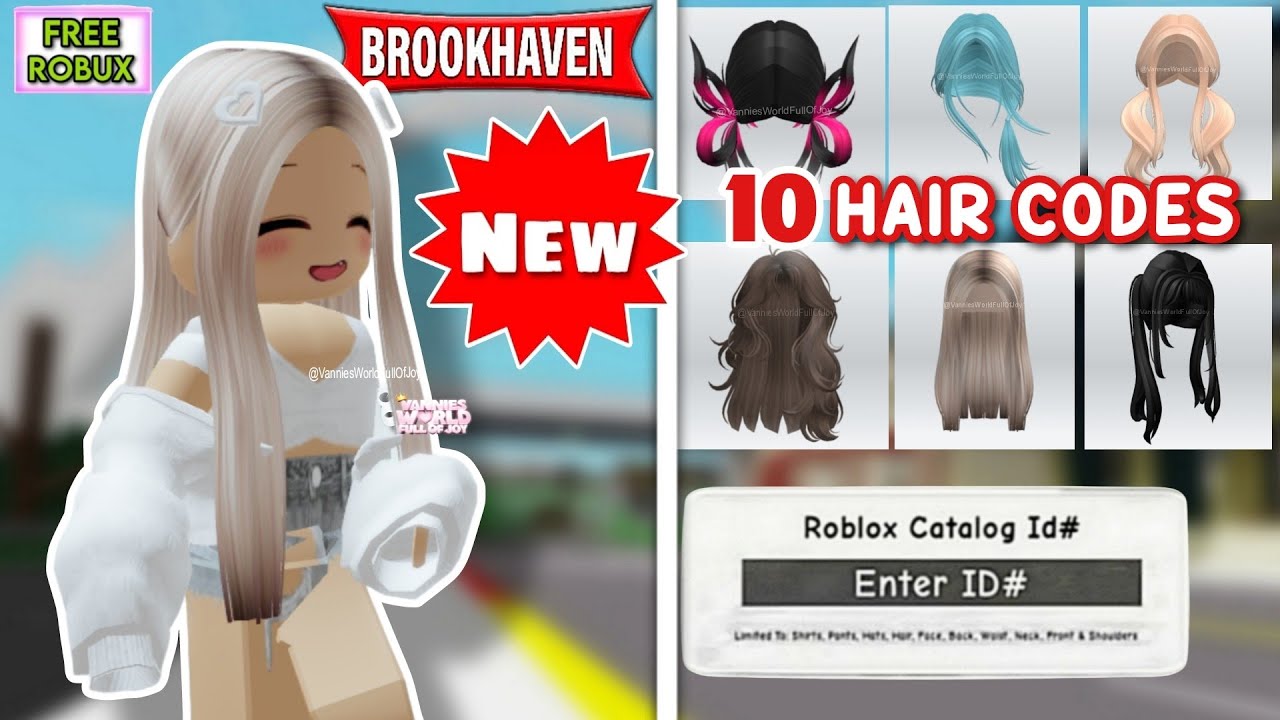 HOW TO ADD ID HAIR CODES + 10 HAIR ID CODES FOR BROOKHAVEN 🏡RP