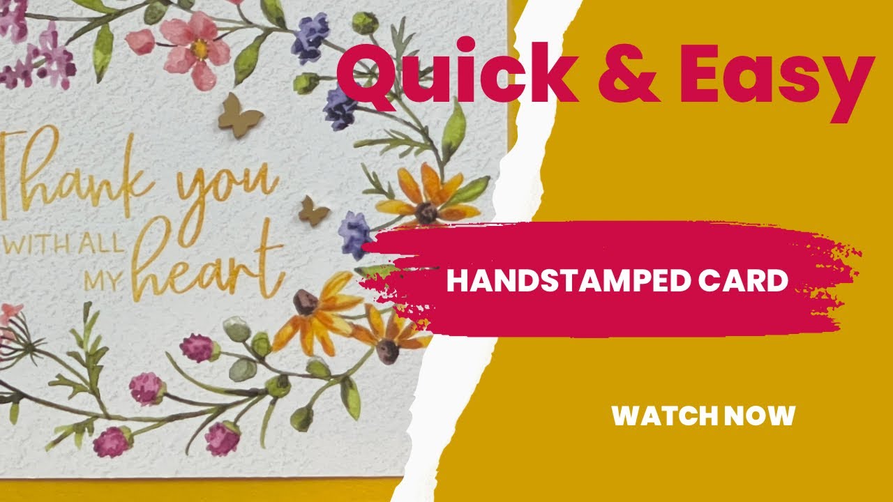 Let’s make a quick hand stamped card - YouTube