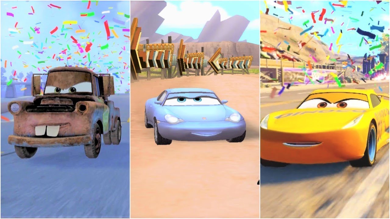 Cars 1, Cars 2, Cars 3 Lightning McQueen's Friends Gameplay Compilation