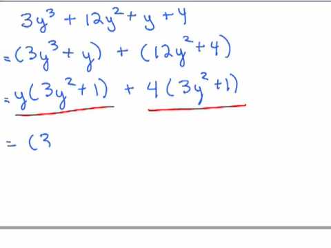 Howto: How To Factor Polynomials With 4 Terms With Grouping