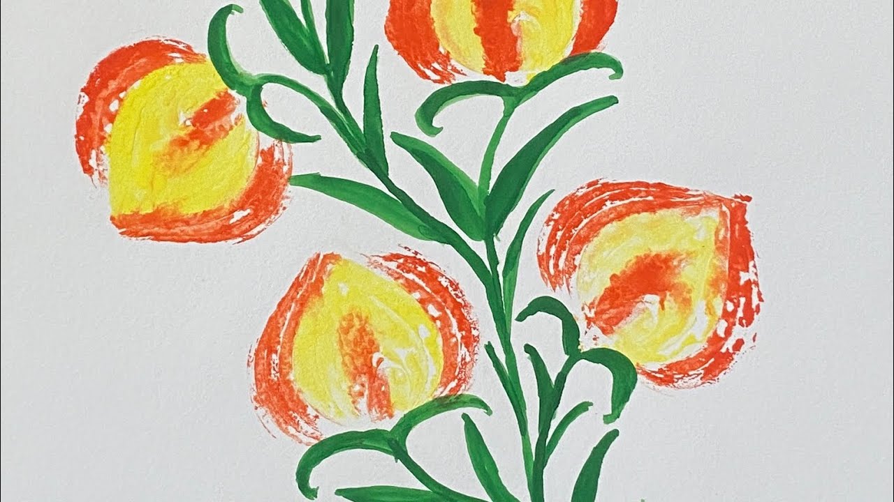 Onion Impression Painting Vegetable Painting YouTube