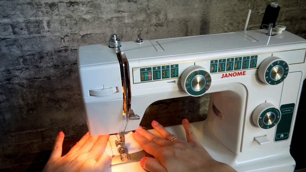 Стежка на машине janome