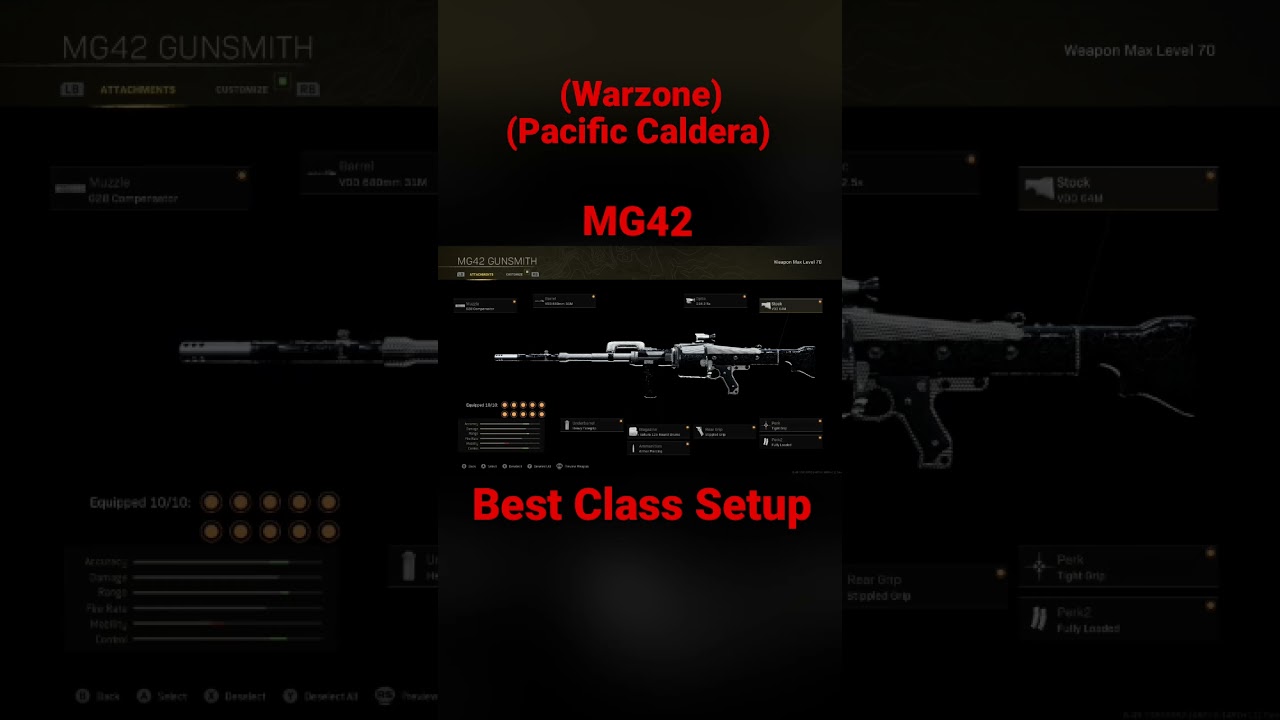 Warzone Pacific Caldera: MG42 Best Class Setup