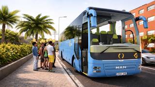 Relaxing Hotel Shuttle Drive 🏝️ | Tourist Bus Simulator (4K 120FPS) screenshot 4