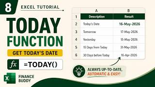 TODAY vs NOW Function in Excel | Auto Update Dates & Time | Excel Tutorial