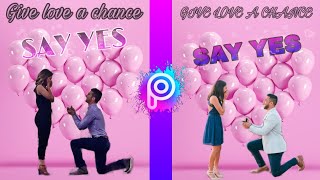 Propose day photo editing PicsArt | 2022 propose day photo editing with couples | couples photo edit screenshot 3