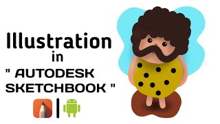 How to draw 2d doodle in Autodesk Sketchbook app. screenshot 2