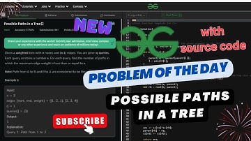 #day16  |Possible Paths in a Tree | gfg potd | Edutech Barsha | Problem Of The Day