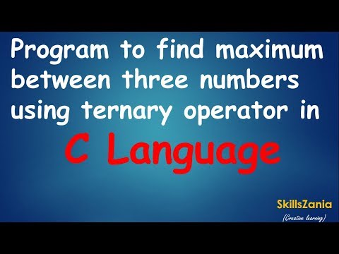 Program to find maximum between three numbers using ternary operator in C Language