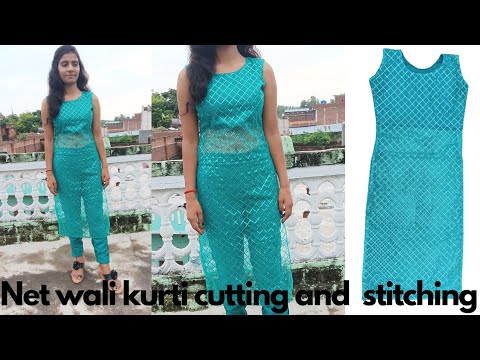 A Line Collar Neck Kurti Cutting and Stitching | Designer Front Open Kurti  Cutting and Stitching - YouTube
