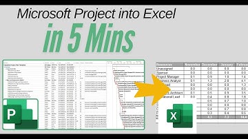 Microsoft Project Resource & Cost Extract into Excel