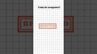 code for anagrams #java #javacodinginterview