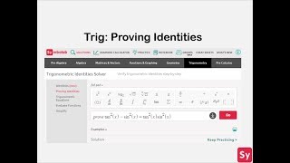 Trig: Proving Identities