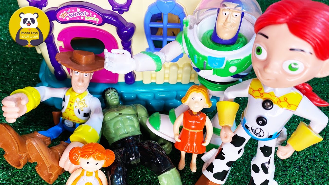 شوفوا الابطال باز يطير واودي وجيسي عمله ايه مع هالك-عائلة عمر-جنه ورؤي-العاب الباندا Panda Toys