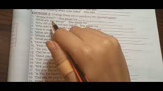 تمارين the direct and the indirect speech بالتفصيل screenshot 2