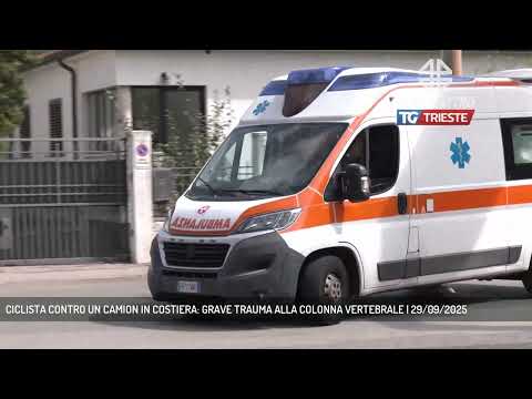 CICLISTA CONTRO UN CAMION IN COSTIERA: GRAVE TRAUMA ALLA COLONNA VERTEBRALE | 29/09/2025